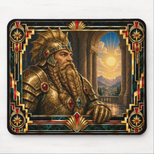 Dwarf, Art Deco Mythical Mouse Pad