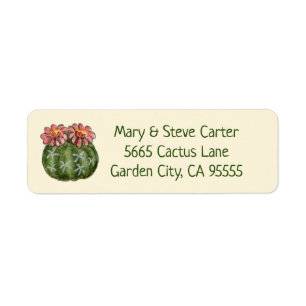 Dwarf Chin cactus address label