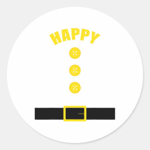 Dwarf Costume - Fun Halloween Gift Idea - Happy  Classic Round Sticker