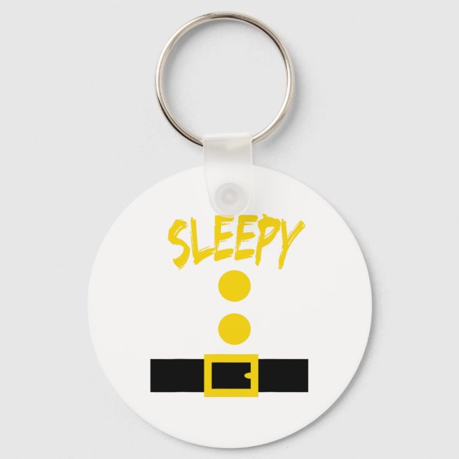 Dwarf Costume - Fun Halloween Gift Idea - Sleepy  Key Ring (Front)