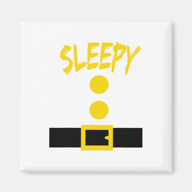 Dwarf Costume - Fun Halloween Gift Idea - Sleepy  Magnet (Front)