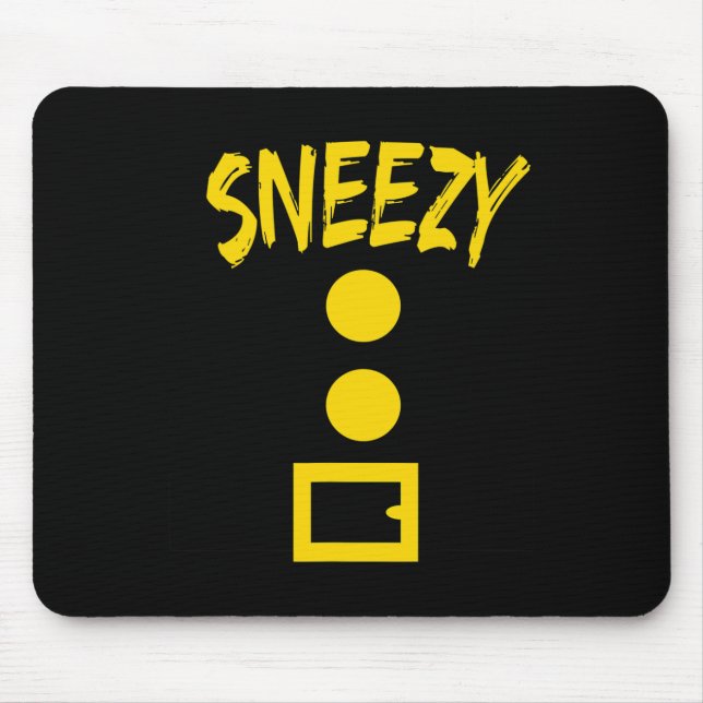 Dwarf Costume  - Fun Halloween Gift Idea - Sneezy Mouse Pad (Front)
