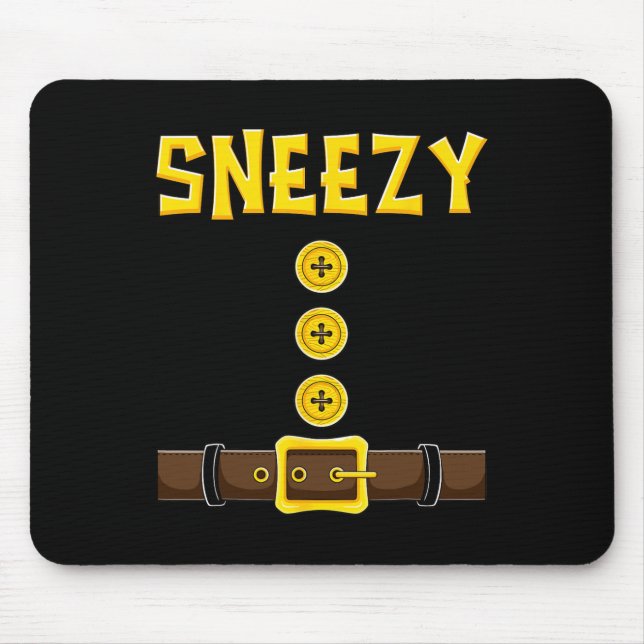 Dwarf Easy Halloween Costume Matching Group Couple Mouse Pad (Front)