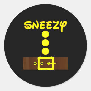 Dwarf Easy Halloween Group Costume Matching Men Wo Classic Round Sticker