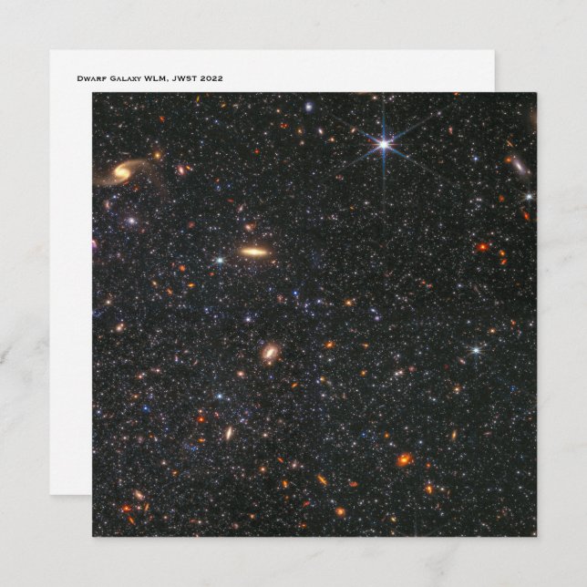 Dwarf Galaxy WLM James Webb Space Telescope Hi-Res Card (Front/Back)