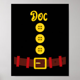 Dwarf Halloween Group Colour Dwarf Costume Family Poster