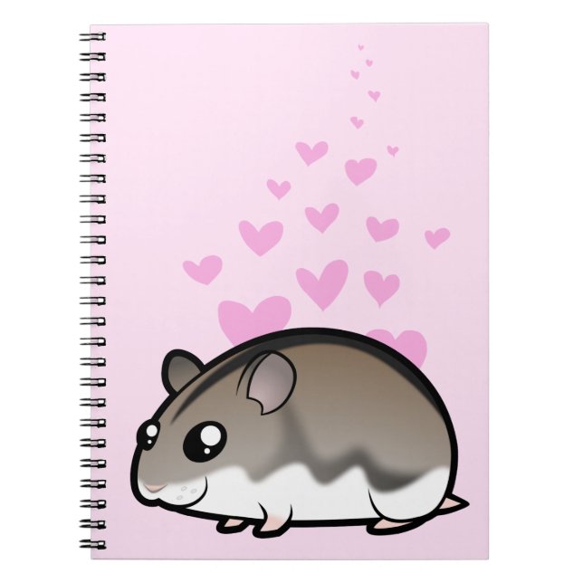 Dwarf Hamster Love Spiral Notebook (Front)