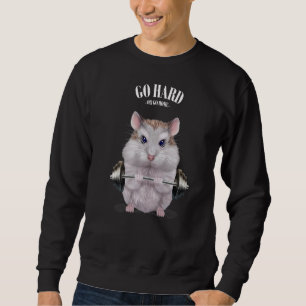 Dwarf Hamster Muscle Training Weightlifting Fitnes Sweatshirt