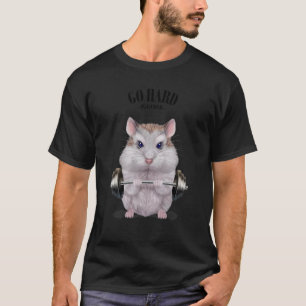 Dwarf Hamster Muscle Training Weightlifting Fitnes T-Shirt