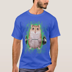 Dwarf Hamster Weightlifting in Cyber Fitness Gym T-Shirt