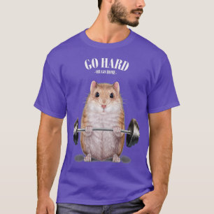 Dwarf Hamster Weightlifting in Fitness Gym T-Shirt