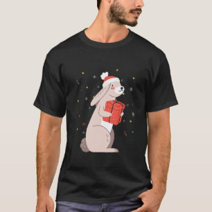 Dwarf Lop Eared Bunny Rabbit In Santa Claus Christ T-Shirt
