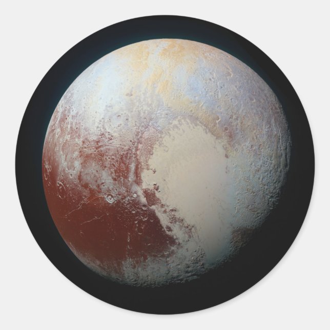 Dwarf Planet Pluto Classic Round Sticker (Front)