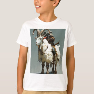 "Dwarf Warrior's Trusty Steed: The Majestic White T-Shirt