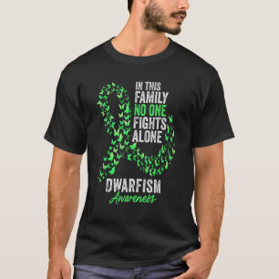 Dwarfism Awareness Month Butterflies Green Ribbon T-Shirt