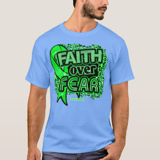 Dwarfism Awareness Ribbon Faith Over Fear Leopard  T-Shirt