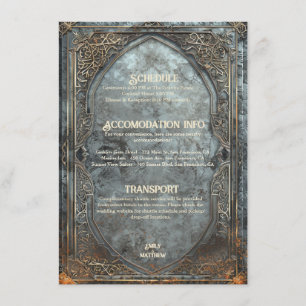 Dwarven Splendour Fantasy Wedding  Enclosure Card