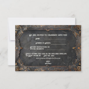 Dwarven Splendour Fantasy Wedding Thank You Card