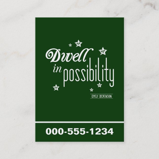 Dwell In Possibility Business Card (Front)