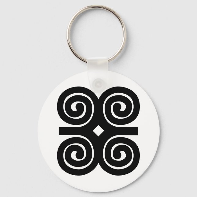 Dwennimmen Strength | Humility Adinkra Symbol Key Ring (Front)