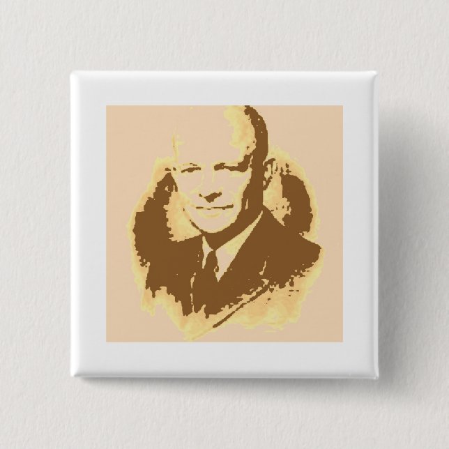 Dwight D Eisenhower 15 Cm Square Badge (Front)