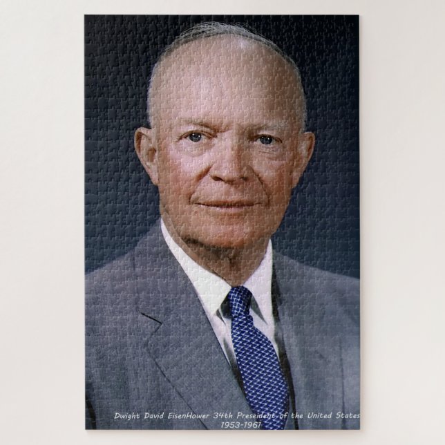 Dwight  D. Eisenhower 34th President Jigsaw Puzzle (Vertical)