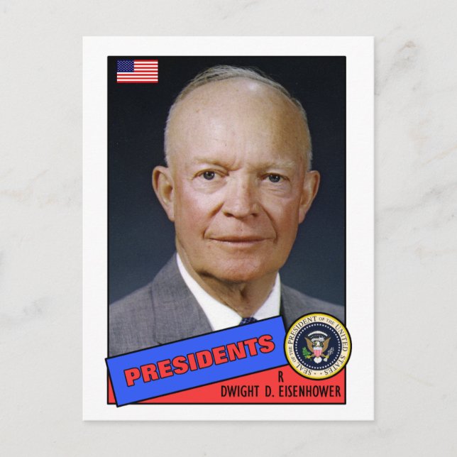 Dwight D. Eisenhower Baseball Card (Front)