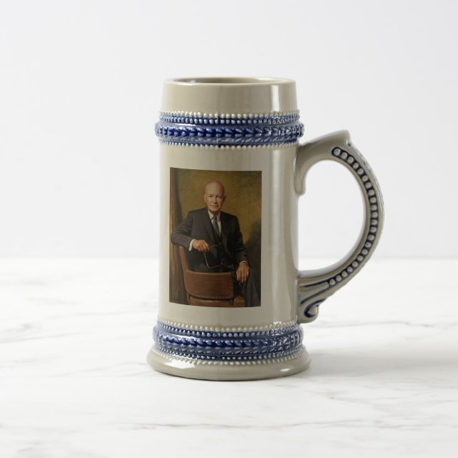 Dwight D Eisenhower Official Presidential Portrait Beer Stein (Right)