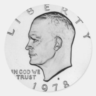 Dwight David "Ike" Eisenhower Classic Round Sticker