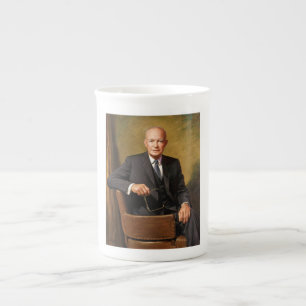 Dwight Eisenhower American President Portrait Bone China Mug