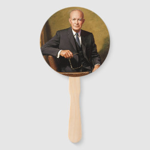 Dwight Eisenhower American President Portrait  Hand Fan