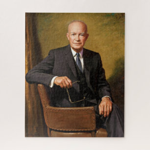 Dwight Eisenhower American President Portrait  Jigsaw Puzzle