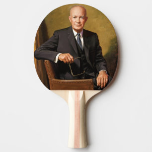 Dwight Eisenhower American President Portrait Ping Pong Paddle