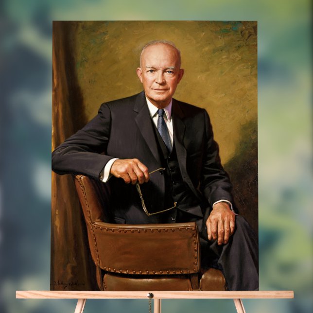 Dwight Eisenhower President White House Portrait   Acrylic Sign (Neutral)