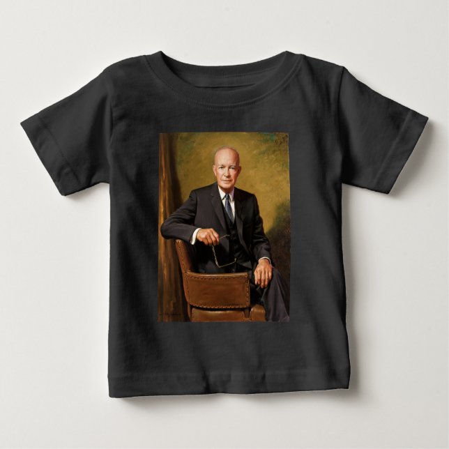 Dwight Eisenhower President White House Portrait   Baby T-Shirt (Front)