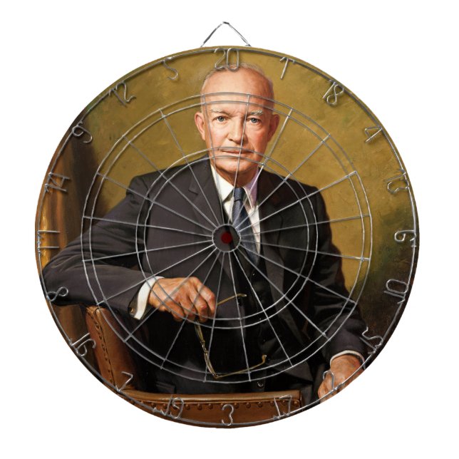 Dwight Eisenhower President White House Portrait   Dartboard (Front)