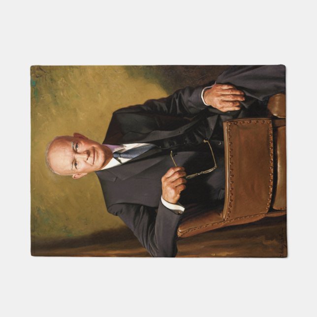 Dwight Eisenhower President White House Portrait   Doormat (Front)