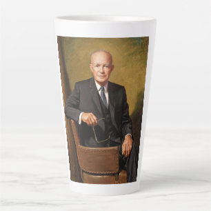 Dwight Eisenhower President White House Portrait   Latte Mug