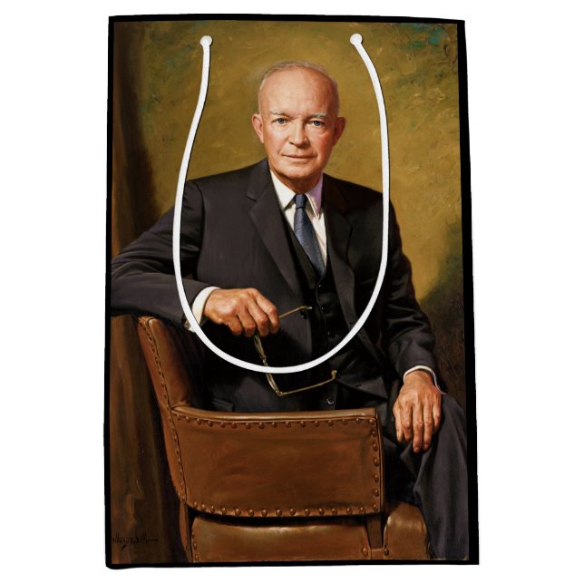 Dwight Eisenhower President White House Portrait   Medium Gift Bag (Front)