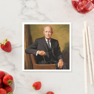 Dwight Eisenhower President White House Portrait Napkin