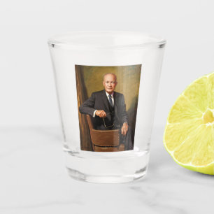Dwight Eisenhower President White House Portrait Shot Glass