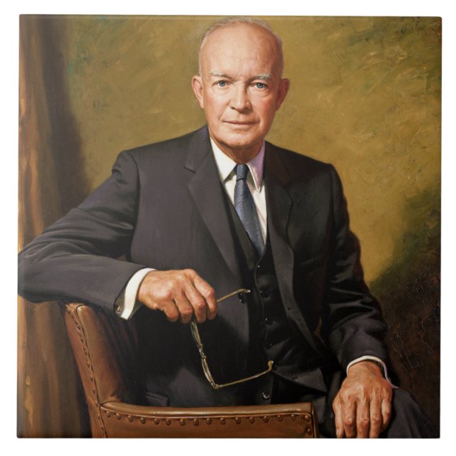 Dwight Eisenhower President White House Portrait   Tile (Front)
