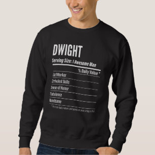 Dwight Serving Size Nutrition Label Calories Sweatshirt