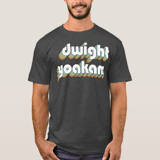 Dwight Yoakam Retro Rainbow Typography Faded Style T-Shirt