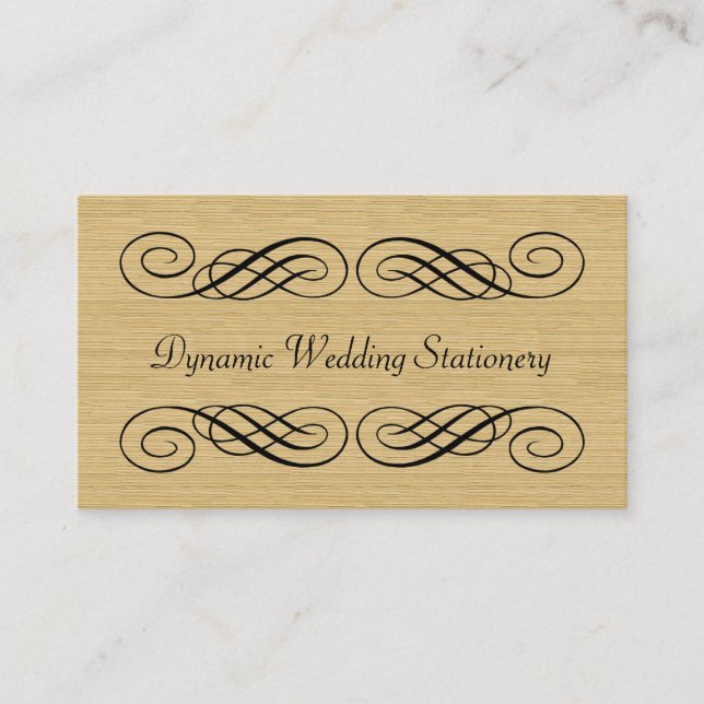 DWS Swirl Flourish Business Card (Front)