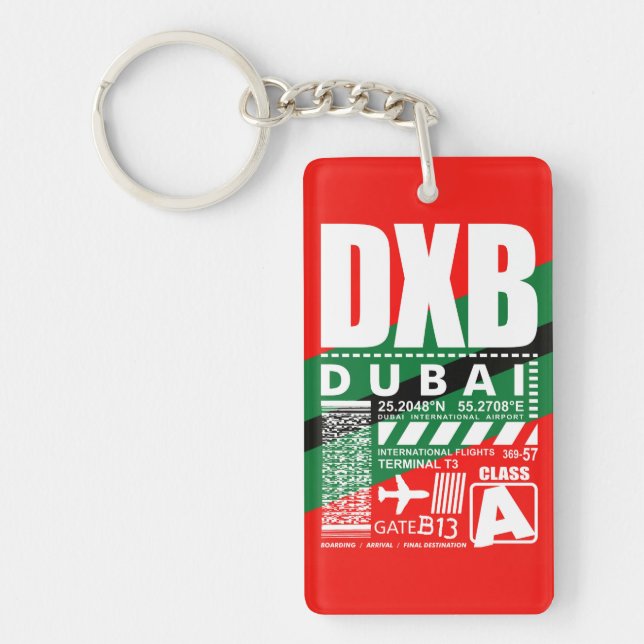 DXB Dubai Airport Key Ring (Front)