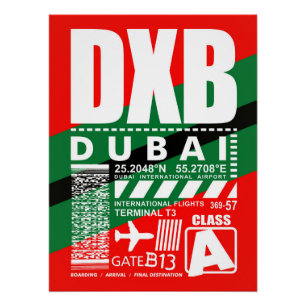 DXB Dubai Airport Poster