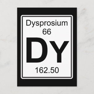 Dy - Dysprosium Postcard