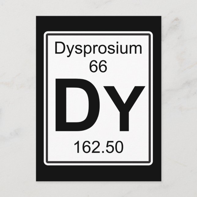 Dy - Dysprosium Postcard (Front)