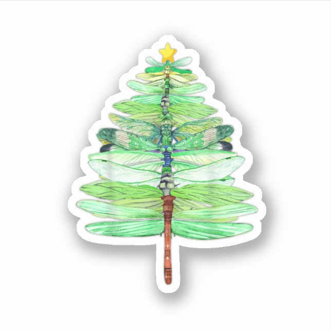 Dy Funny Dragonfly Christmas Tree Xmas Insect Love (Front)